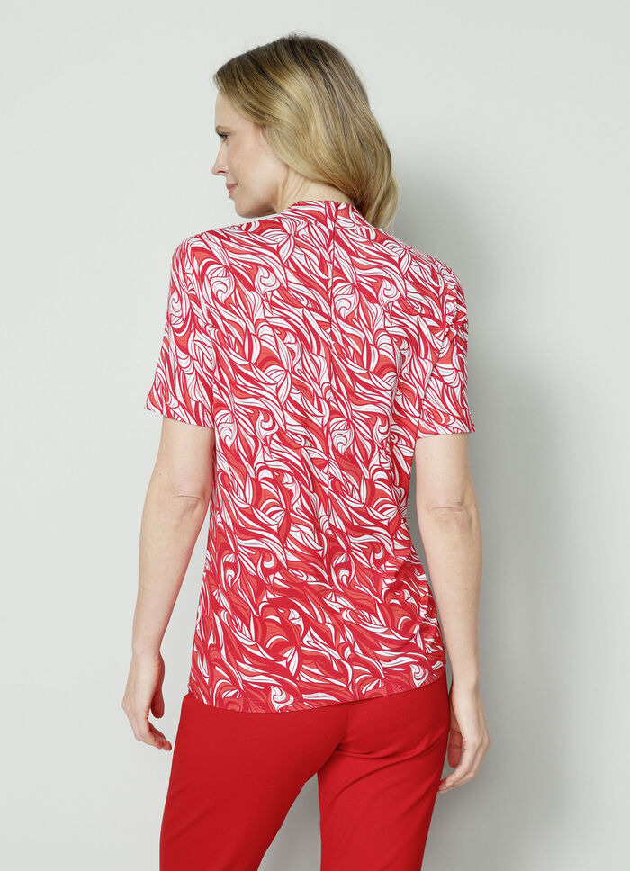 Shirt met modieuze uitsnijding 