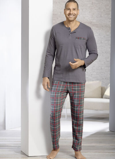 Twee-pack pyjama's met knoopjes aan de voorkant 