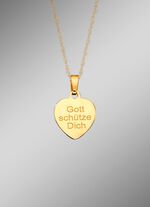 Kettinghanger 'Beschermengel', machinaal gegraveerd 