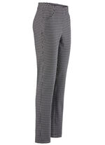 Broek met trendy pied-de-poulemotief ECRU-ZWART