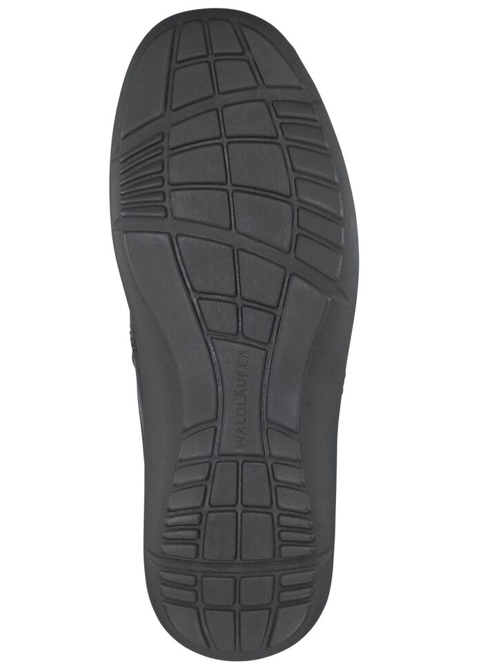 Waldl&auml;ufer, comfortabele heren veterschoenen, breedte H, met uitneembaar voetbed ZWART