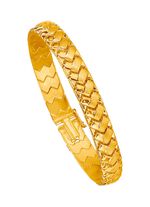 Zware gevlochten armband met bakslot 