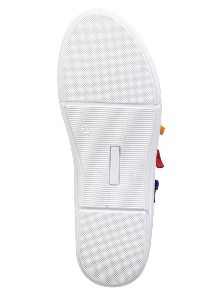 Andrea Conti pantoffels met kleurrijke, decoratieve elastische banden WIT