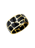 Damesring in luipaarddesign, met echte onyx 