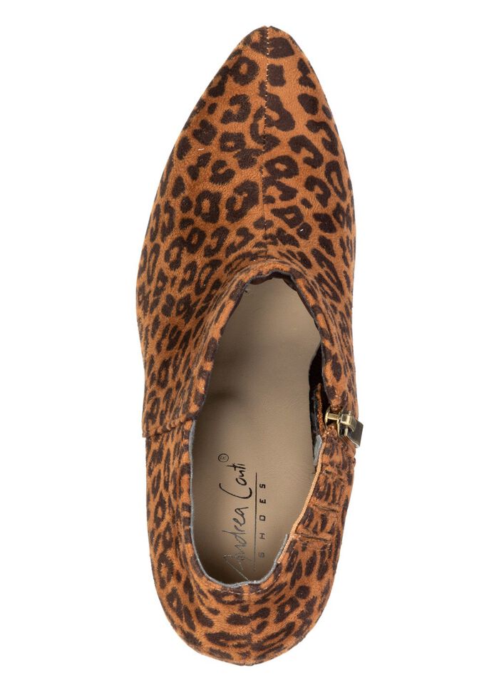 Andrea Conti, trendy dames enkellaarsjes, met rits BRUIN-ZWART