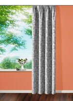 Overgordijn met universele railband ZILVER