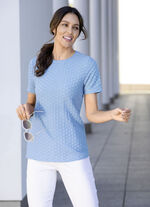 Shirt met een interessante structuur in 3 kleuren BLAUW
