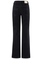 Wijde corduroy broek ZWART