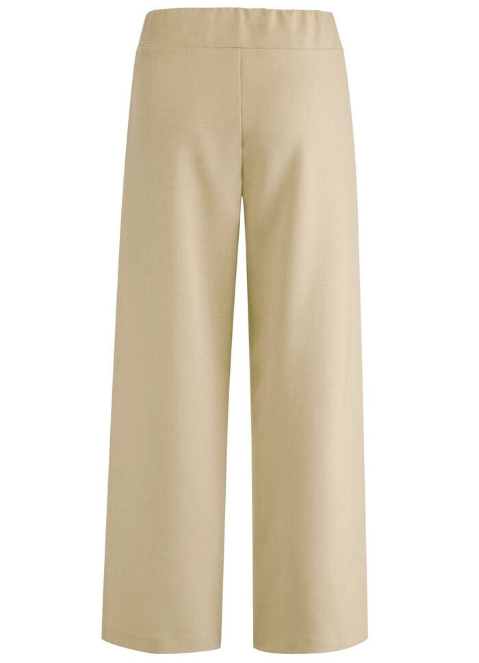 Broek in een modieus verkorte lengte BEIGE MELANGE