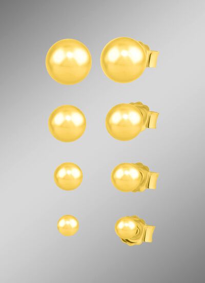 Elegante vergulde oorstekersset, 4 paar 