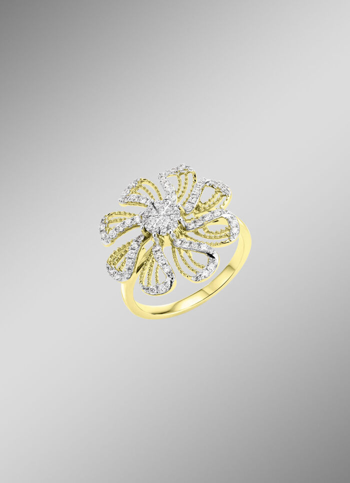 Damesring goud 585/- 