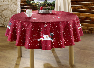 Magische tafel- en kamerdecoratie met sneeuwpopmotieven 