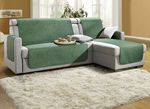 Fauteuil-, bank- en armleuningbeschermers met bandrand DENNENGROEN