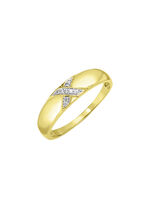 Elegante damesring in kruisdesign 