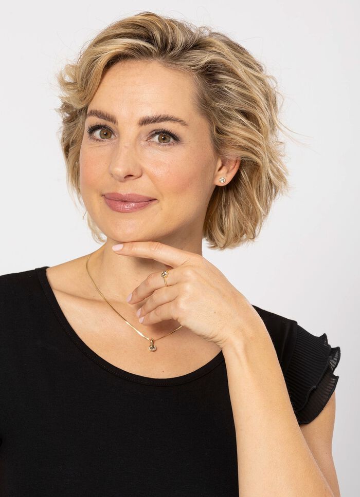 Massieve oorbellen met briljanten 