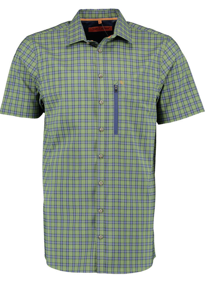 Geruit functioneel overhemd in 3 kleuren GROEN-MARINEBLAUW GERUIT