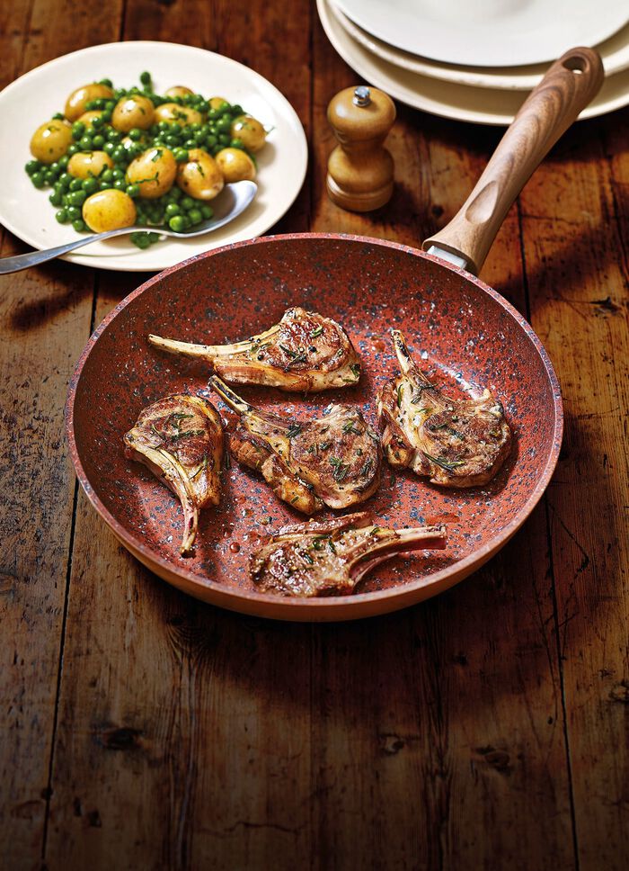 Livington Copper & Stone pannen met antiaanbaklaag 