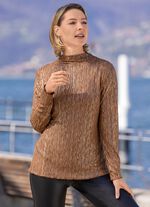 Shirt met modieuze halslijn 