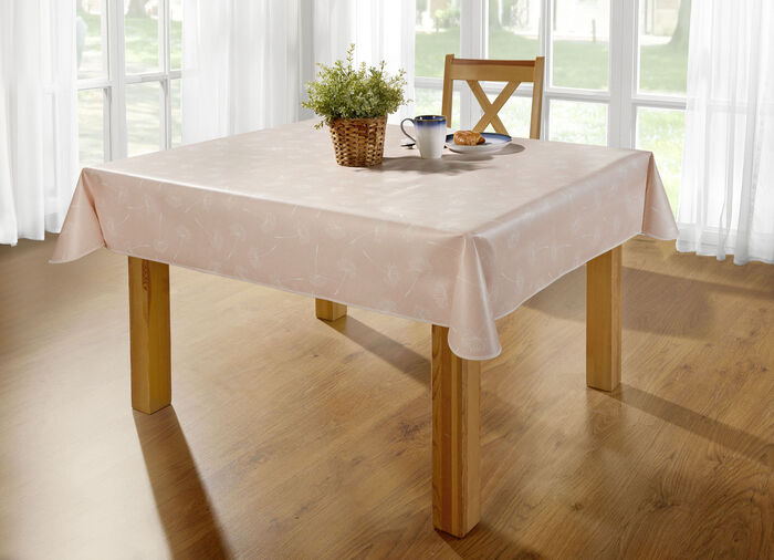 Tafelzeil van tafelzeil met paardenbloemmotief ROSÉ