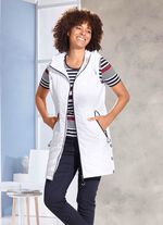 Lang vest met vaste capuchon 