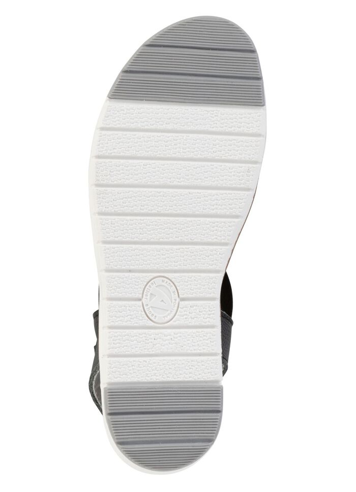 ELENA EDEN sandaal met praktische elastische bandages ZWART