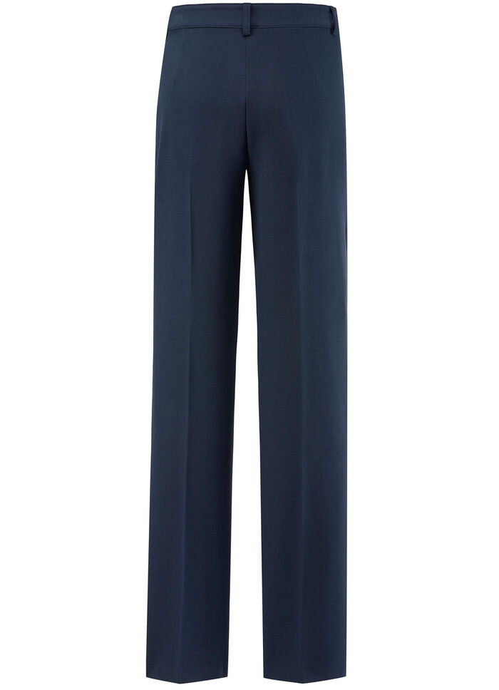 Broek met zilveren contrastbies MARINE