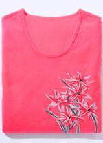 Nachthemd met geplaatste print en korte mouwen 