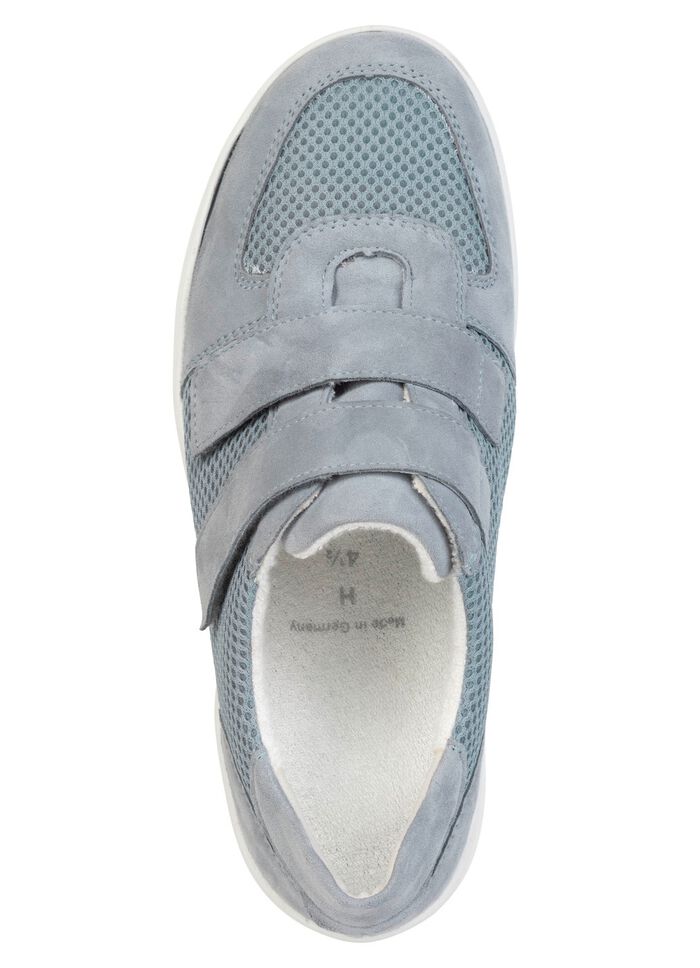 ELENA EDEN, comfortabele damesschoenen met klittenband, breedte H, met uitneembaar voetbed BLAU