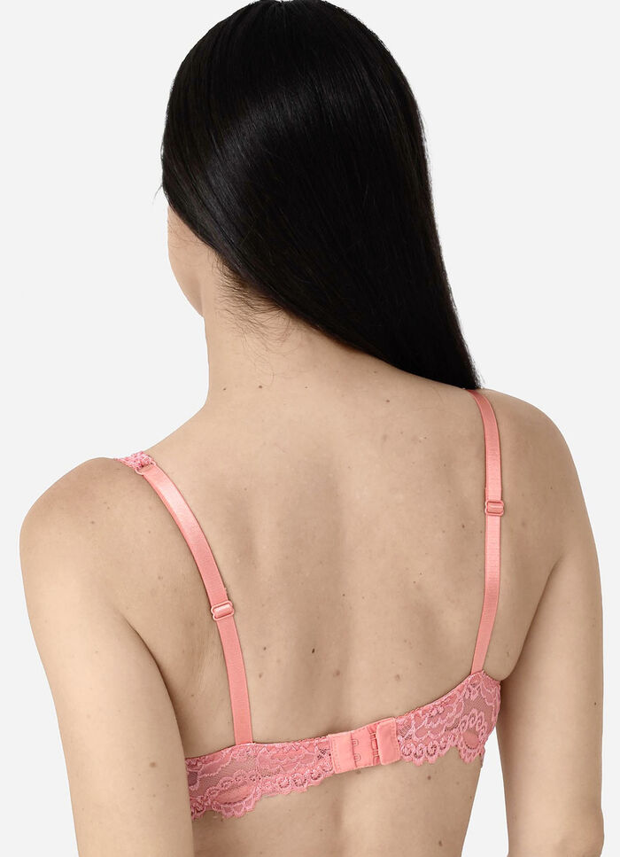 Sassa twee-pack elastische kanten beugelbeha 1X KORALLE, 1X WEISS