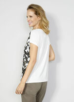 Shirt met bladprint 