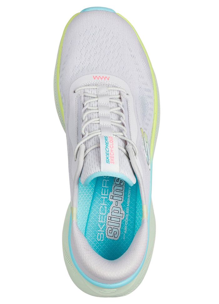 SKECHERS Sneaker met gegoten instaphielplaat IJSGRIJS-MULTICOLOR