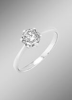 Fantastische solitair-damesring met briljant 