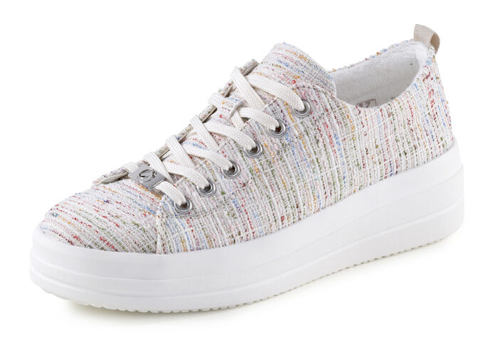Remonte sneakers gemaakt van effectief gestructureerd textielmateriaal WEISS-MULTICOLOR