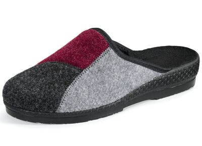 Klassieke damespantoffels, breedte H, in een textielmix 