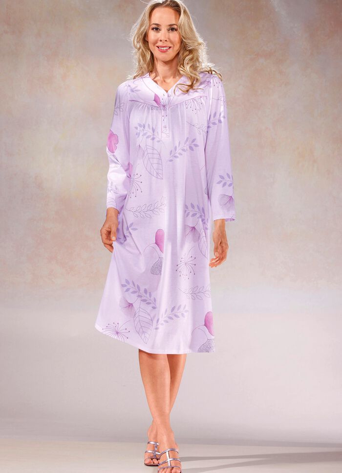 Twee-pack nachtjaponnen, 3/4-mouwen met knoopsluiting 