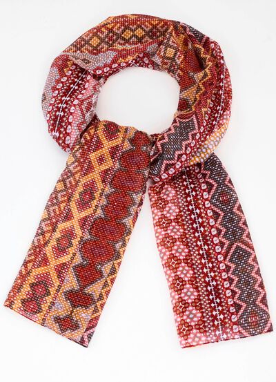 Sjaal met fantasiedessin 