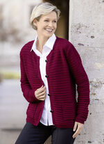 Cardigan met all-over structuur BORDEAUX
