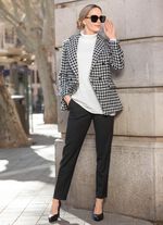 Blazer met pied-de-poulemotief 