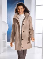 Jas met afneembare kubusbontafwerking 