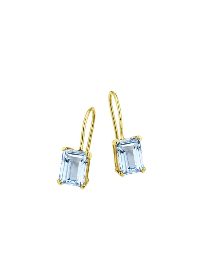 Magische oorhaken met blauwe topaas 