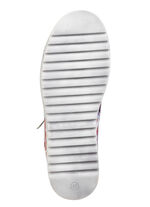 Gemini vetersneakers van gecoat nappaleer met bloemenprint WEISS-PINK