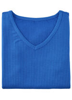 Laurina V-hals shirt KONINGSBLAUW