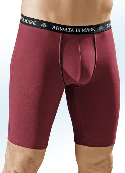 Set van drie lange broeken, met elastische tailleband, contrasterende biezen 