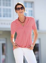 Shirt met smokwerk op de rug in 2 kleuren ROZE-BEIGE-KLEURIG