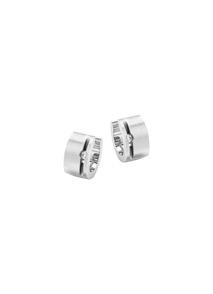 Elegante creolen met synthetische zirkonia voor elke dag 