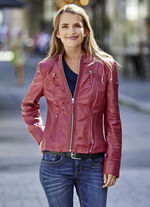 Kort leren jack van “Cabrini” 