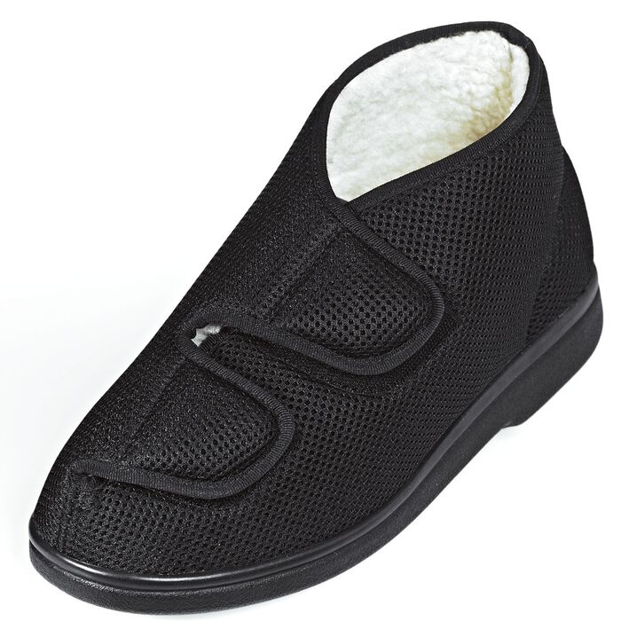 Comfortabele schoenen Gentle Walk met wolvoering ZWART