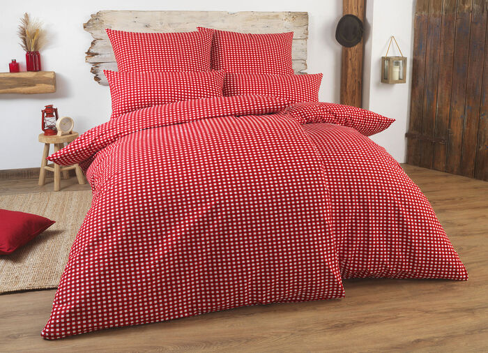 Beddengoedset met rits ROOD