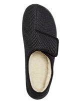 Slippers gemaakt van gewatteerd textielmateriaal SCHWARZ