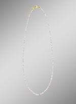 Uitzonderlijke ketting met ruwe diamanten in lichtgrijs 